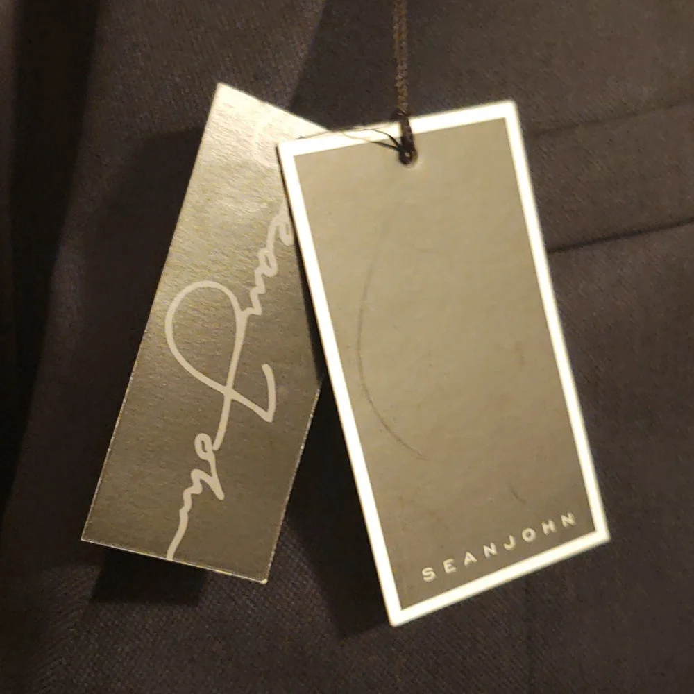 NWT Sean John Navy Blue  Suit Set 40 Reg 34 W